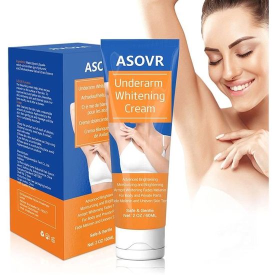 Creme Eclaircissante Naturelle, Underarm Whitening Cream, Creme Blanchissante Aisselle, Mélanine