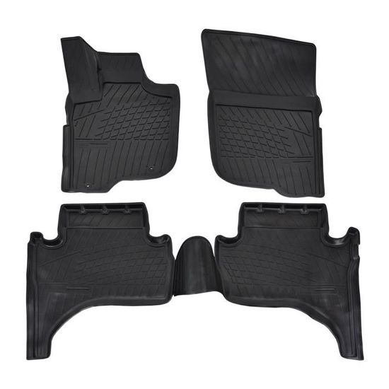 Tapis De Sol Caoutchouc À Bords Hauts Pour Peugeot 307 2001-2008 Noir