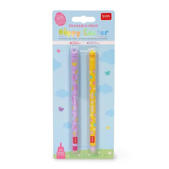 Set De 4 Stylos Effaçables Design Ours Mignon - Encre Bleue Effaçable, Idéal Pour étudiants