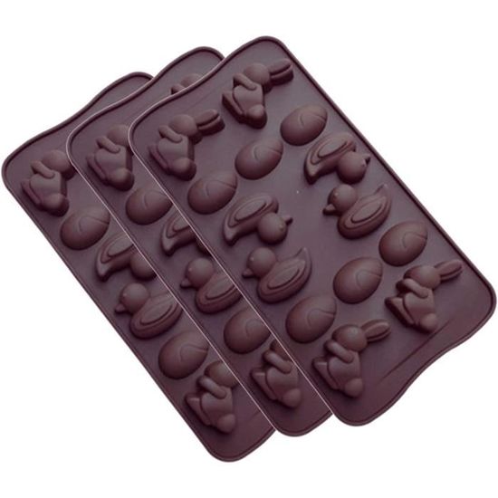 KEENSO Décoration de Pâques 3D Lapin de Pâques Moule Chocolat Bonbons