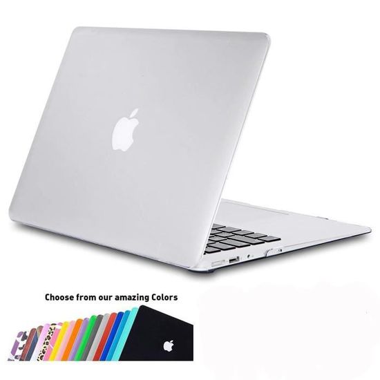 Coque Rigide MacBook Air 13" 2010-2017 Modèle A1466/A1369 - Plastique Mat, Protection Clavier, Blanc Chat