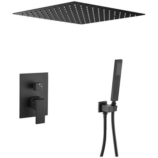 Kit de douche à encastrer JAITO noir mat Noir Cdiscount Bricolage