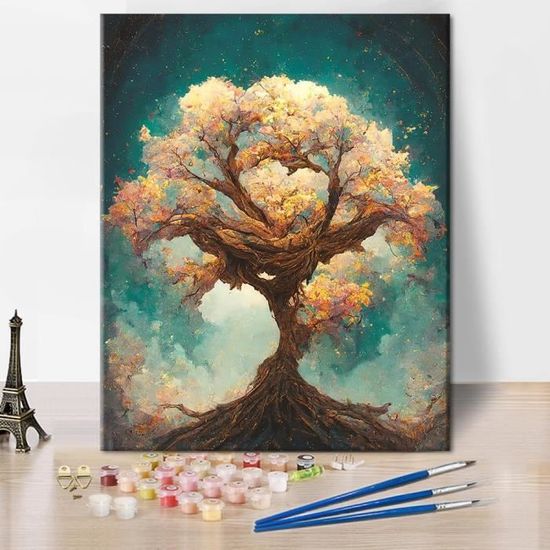 Peinture Par Numéros TISHIRON – Toile Paysage Marin 40x50 Cm, Kit Acrylique Pour Adultes, Sans Cadre