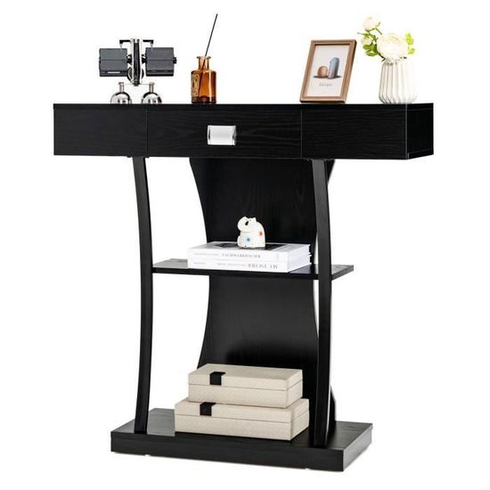 Costway - Table console en bois avec 3 tiroirs - Dimensions 100x32x75 Costway - Table console en bois avec 3 tiroirs - Dimensions 100x32x75