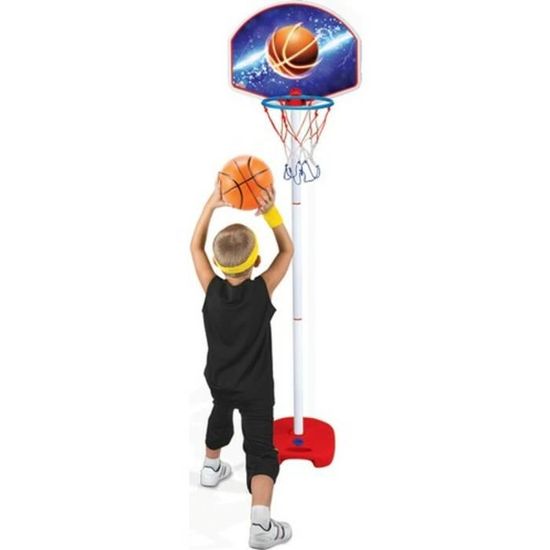 Panier de Basket Sur Pied Avec Ballon Pour Enfant, Portable Panneau Supporter, Jeux Basketball Exterieur Interieur, Hauteur Réglable