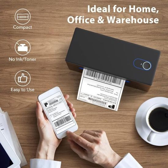 Imprimante Étiquettes D'Expédition 4x6 Thermique Bluetooth - Pour Shopify, EBay, Amazon - Nelko Pro