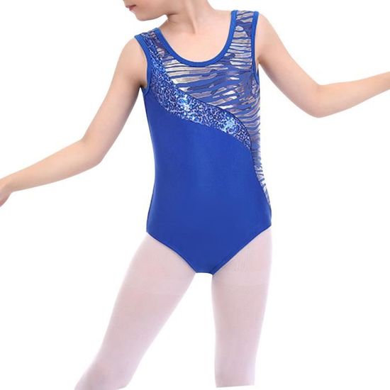 Oyolan Femme Justaucorps Gymnastique Sans Manches Strass