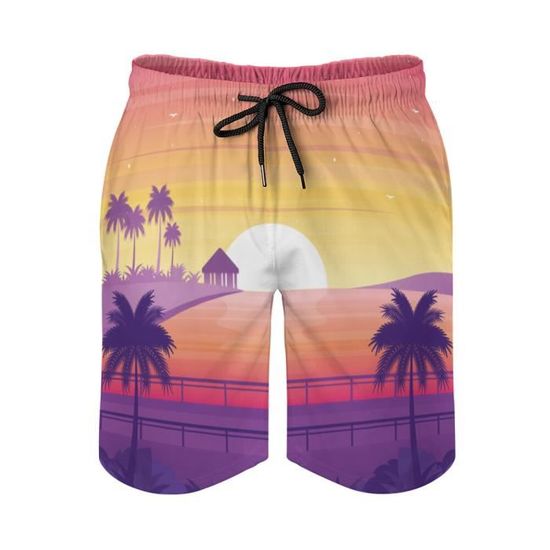 Homme Short De Bain Short De Bain Natation Surf Boardshort Maillots De Bain Fleur Tropical M L Xl Bleu Marine P9193190