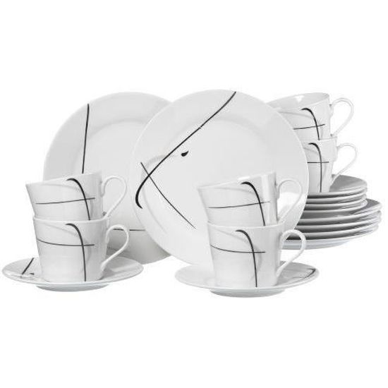Assiette à dessert - Ritzenhoff & Breker - Doppio Circle - 20,5 cm - Set de 4 - Porcelaine colorée - Maison