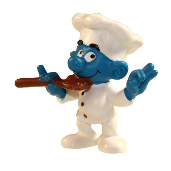 Figurine Schtroumpf Mangeant Des Frites - Marque Schleich, Occasion, Collection Once Upon A Time