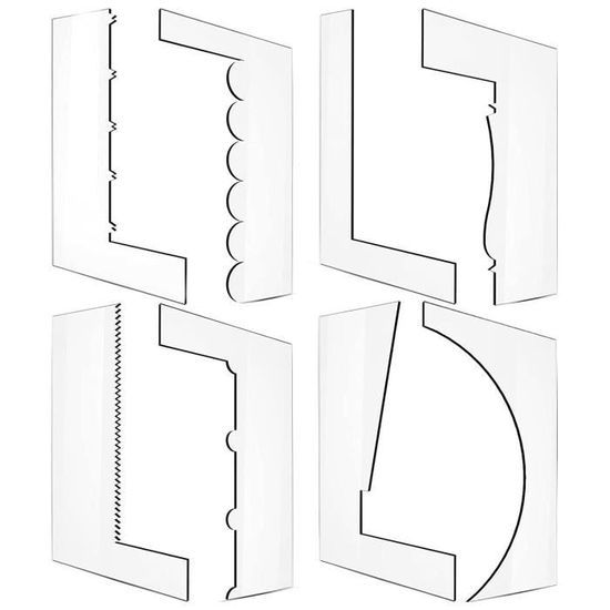 Aster Grattoir à Gâteau Acrylique Transparent 30,5 Cm - Pour Glaçage Et Crème Au Beurre - Lisseur Pro