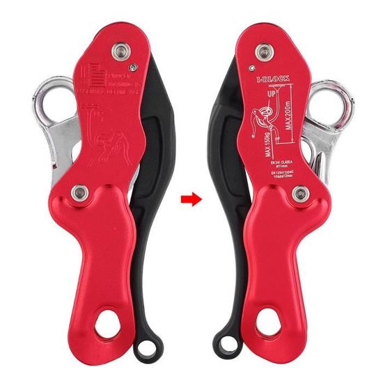 Descendeur Forme 8 Corne Boeuf Mousqueton à Anneau En Forme De 8 Corne De Boeuf 50Kn Haute Résistance Descendeur Aluminium Aviation 7075 - 3