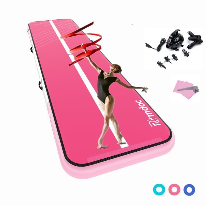 6M Airtrack Tapis de gymnastique gonflable PISTE D'ACROBATIE Tapis de yoga épaississant Tapis de protection pour le sport