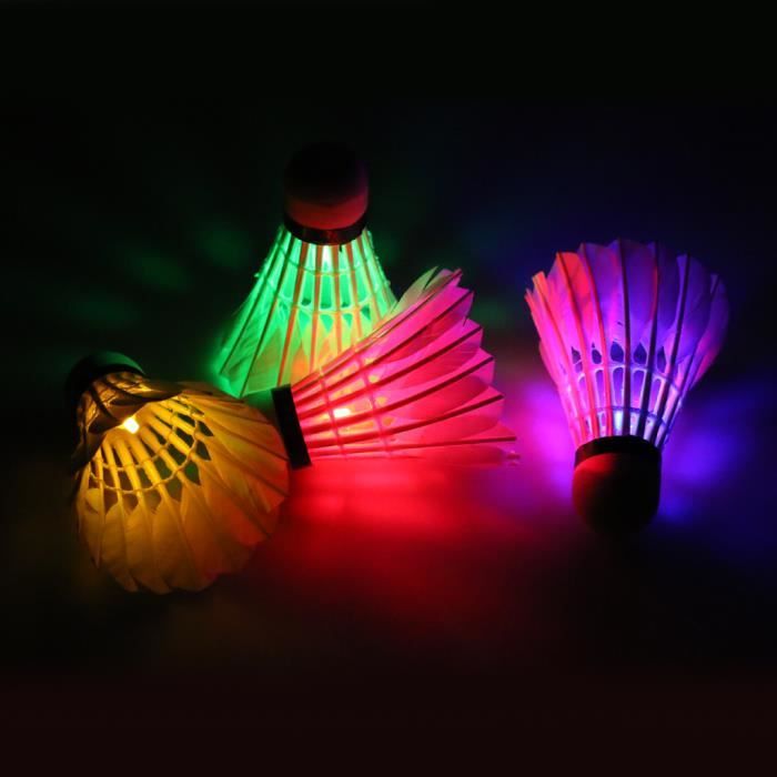 VOLANT DE BADMINTON 4 Pièces LED Badminton Shuttlecock