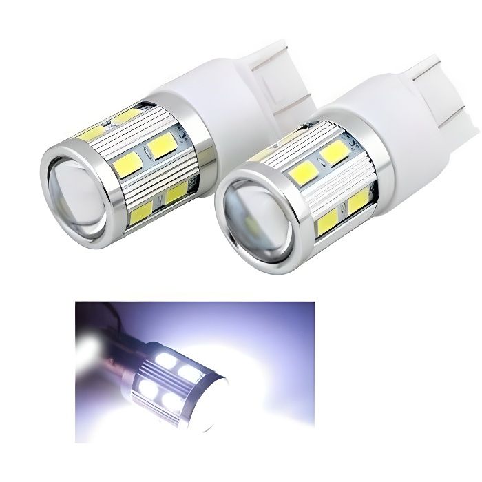Ampoules T20 LED W21/5W Blanc Veilleuses 12 SMD CREE 7443 Auto 770LM