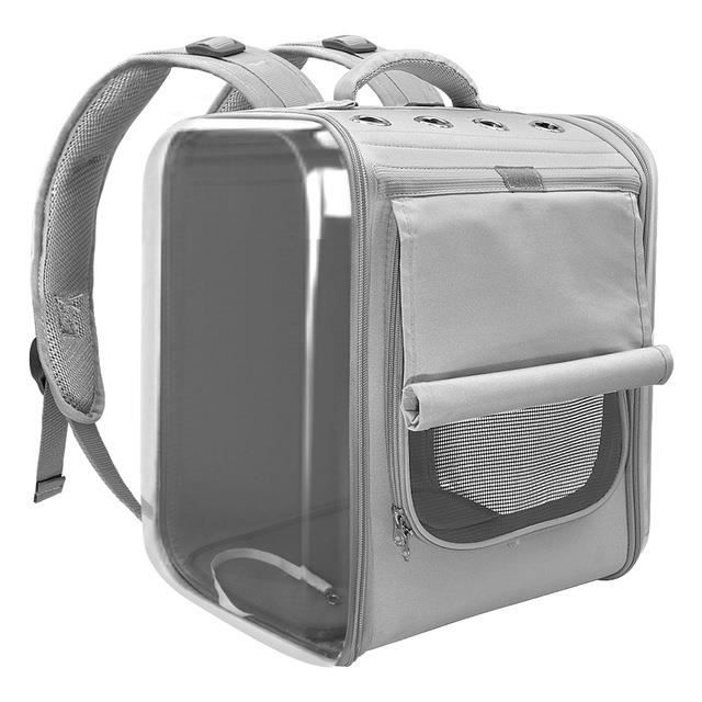 Petit chat et chien en plein air respirant pour chat et chien sac à dos sac à dos, fournitures pour animaux de compagnie-gris
