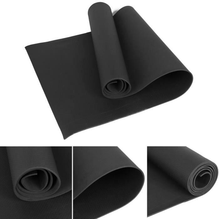 Tapis de sol Tapis de sport Tapis de gymnastique Tapis de yoga en Mousse 173 * 60 * 0.4cm Noir, EVA Tapis de fitness antidérapant