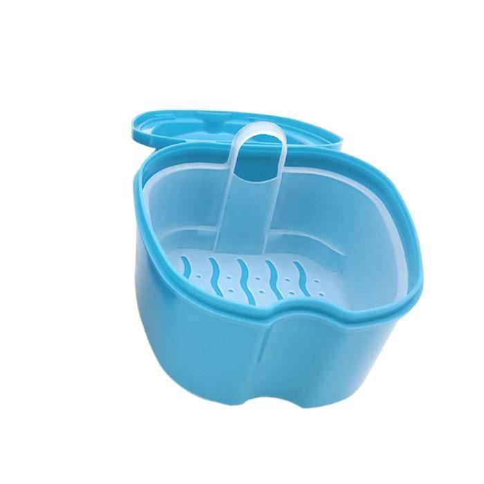 Boîte de bain pour prothèse dentaire (bleu clair)
