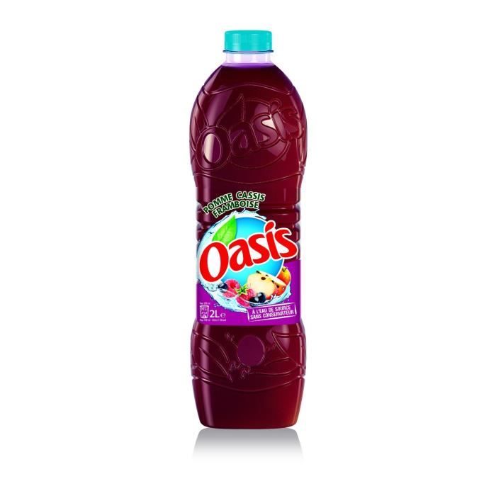 LOT DE 2 - OASIS Boisson aux fruits pomme-cassis framboise - bouteille de 2L