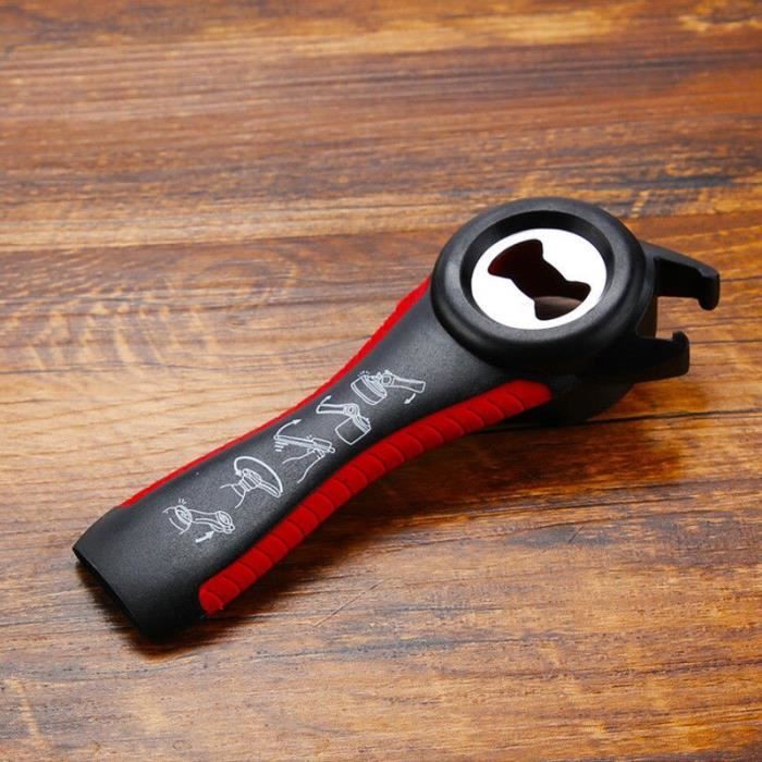 Livraison directe 5 en 1 -!! Ouvre-bouteille outil manuel multifonction - Multifonction, tou - Modèle: Black and Red - WMKPQA03571