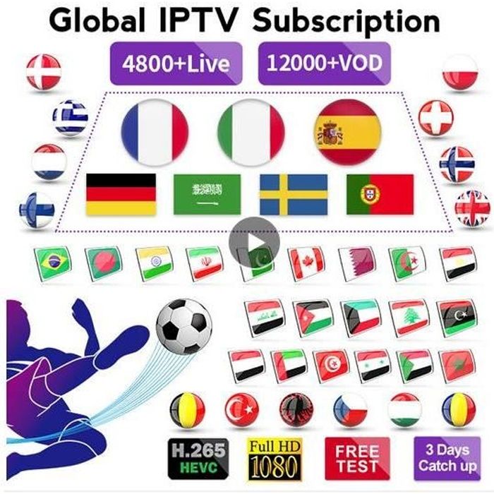 Accessoire d'abonnement NIKE IPTV 12 mois france arabe pour TV BOX Android, pas TV box inclus, abonnement iptv uniquement