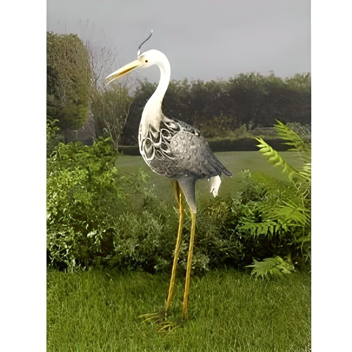 Heron solaire metal lumineux