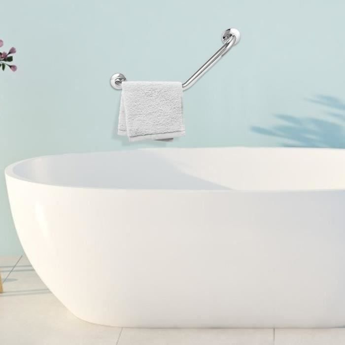 Barre d 'appui de sécurité pour toilettes de salle de bains en acier inoxydable à trois plis Mains courantes de baignoire