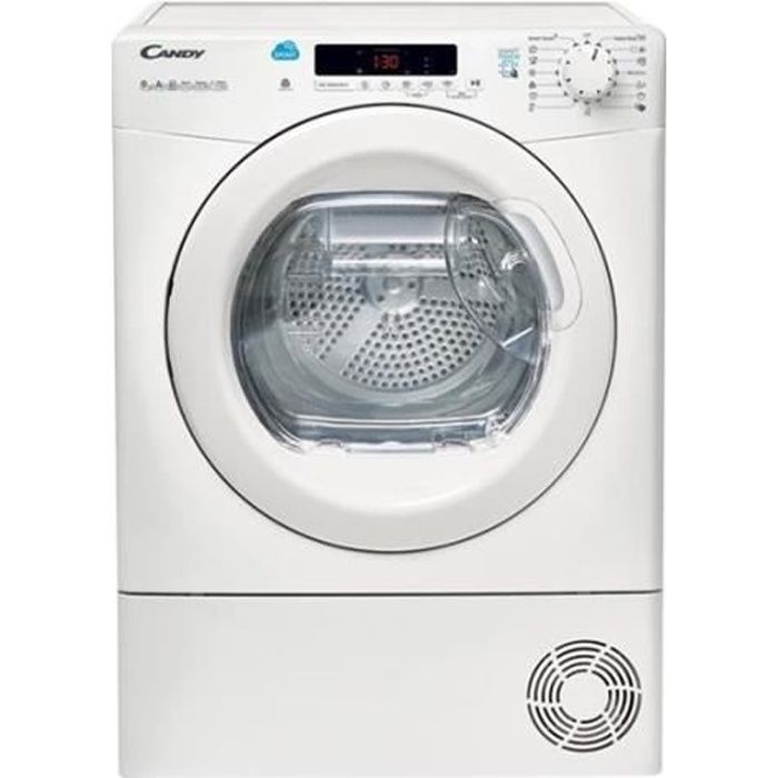 Candy SMART CS H9A2DE-S Sèche-linge indépendant largeur : 59.6 cm profondeur : 61 cm hauteur : 85 cm chargement frontal blanc