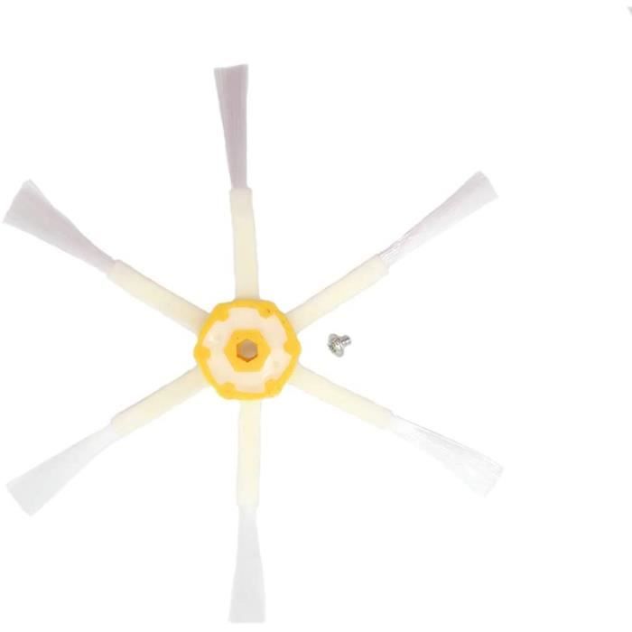 Fesjoy Brosse latérale 6 Bras Remplace pour iRobot Roomba 500 600 700 Serie Robot Aspirateur