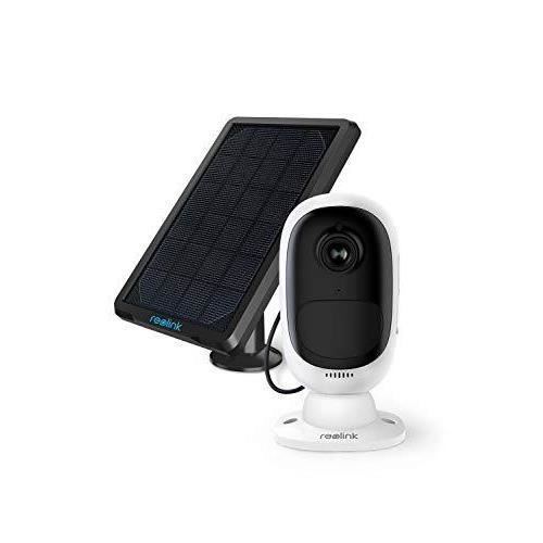 Reolink Argus 2 avec Panneau Solaire HD 1080P WiFi Caméra Surveillance sur Batterie Rechargeable Caméra Solaire Caméra IP