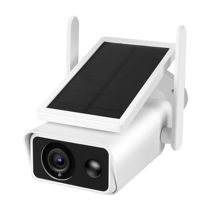 YOSOO Caméra de surveillance 1080P HD WiFi Bullet Camera Panneau solaire extérieur étanche PIR Intercom Security CCTV
