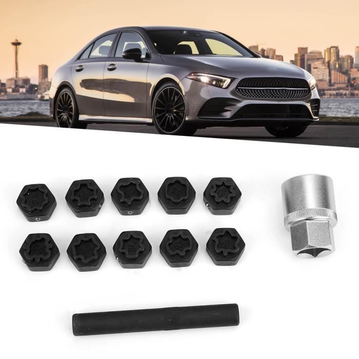 12 pièces antivol verrouillage écrou de roue ensemble de douilles installateur de dissolvant adapté pour Benz classe -RAI