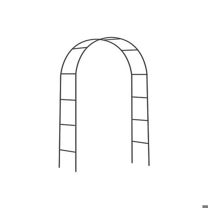 Arche déco en acier tubulaire noir Atea