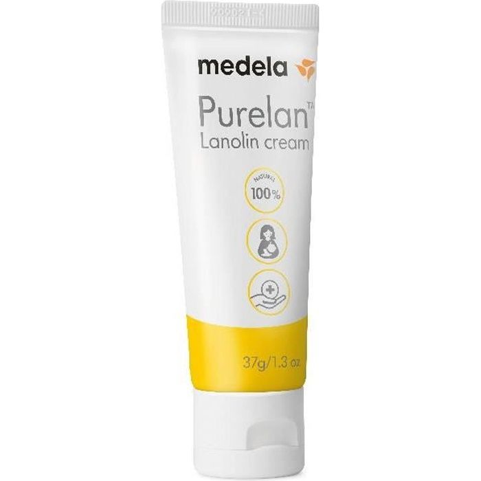 Medela - PureLan™, Crème hydratante 100% lanoline naturelle , nouvelle formule plus éthique, soin des mamelons et des peaux sèches