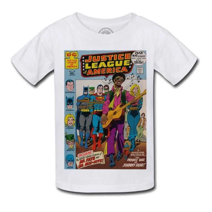 T-shirt Enfant Justice League Superman Batman Bande Dessinee Comics Super Hero