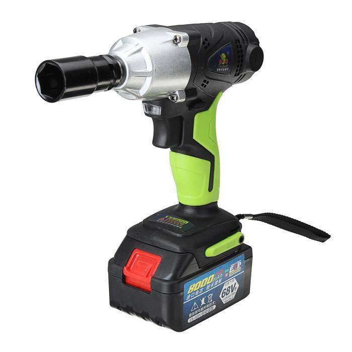 NEUFU Clé à Choc Visseuse 1-2'' Sans Fil 68V 8.0Ah Li-ion Batterie Boulonneuse EU Prise