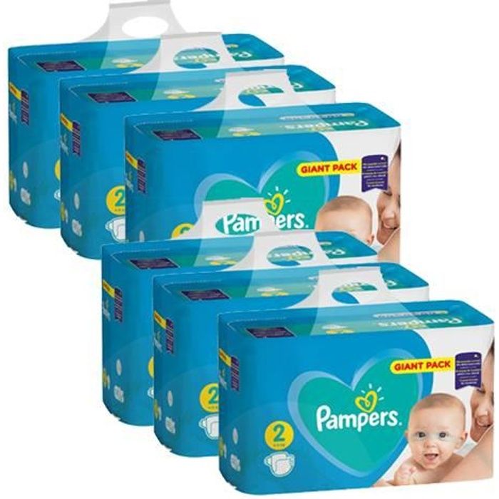 maxi giga pack 336 x couches bébé Pampers - Taille 2 active baby dry