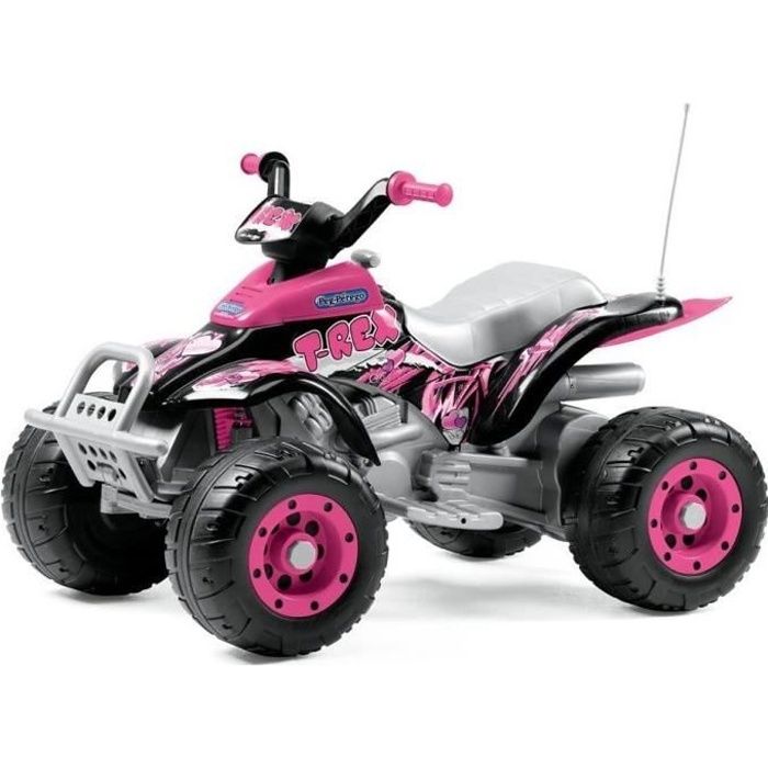 PEG PEREGO Quad Electrique Enfant T Rex Rose, 12 Volts