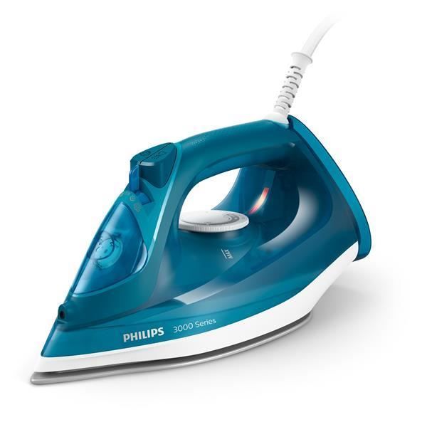 PHILIPS Fer à repasser DST3040/70, 2400W, Pressing 200 g/min, Débit vapeur 40 g/min, Anticalcaire, Semelle céramique