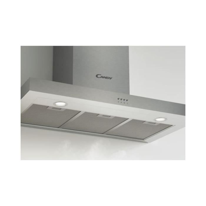 HOTTE ASPIRANTE DECORATIVE ROSIERES 90 CM INOX CMB955X -