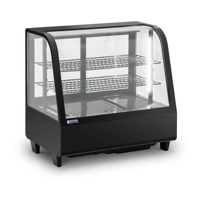 Vitrine Réfrigérée Présentoir Pâtisseries Froid Plastique 100L 3 Niveaux 2-10°C