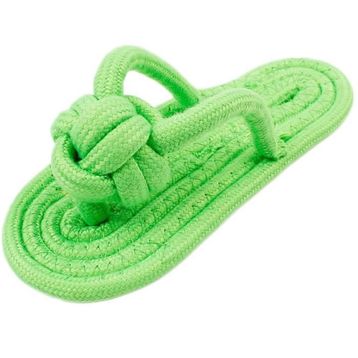 Jouets à Corde à Mâcher en Coton Tressée de Pantoufles Jouet Interactif Brossage pour Petits Moyens Grands Chiens Coul