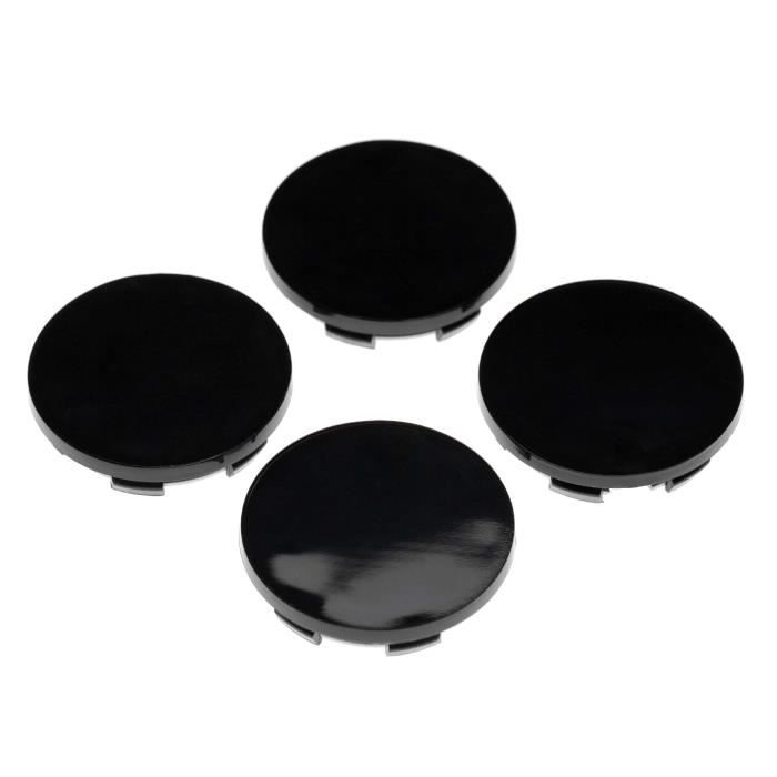 vhbw 4x Cache-moyeu, centre de roue remplacement pour C-70103 pour voitures, 51 mm, noir, plastique