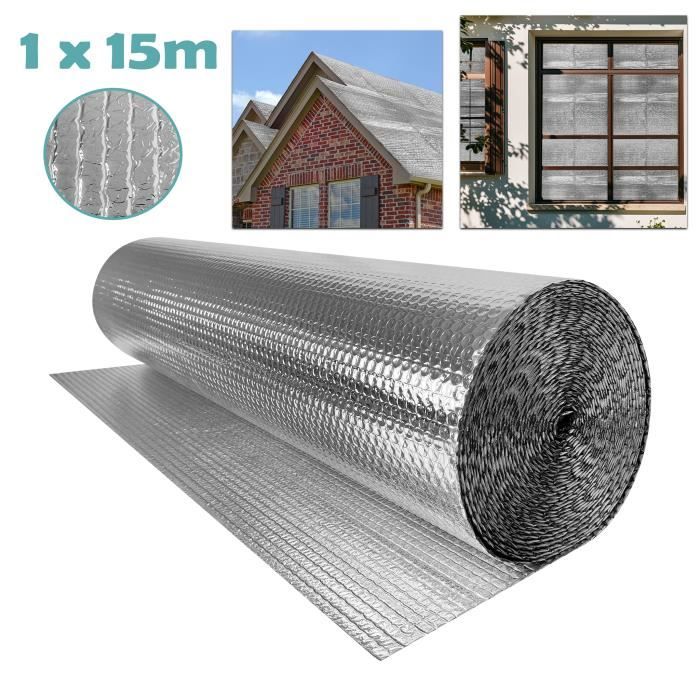 YRHOME Film isolant radiateur film isolant film réfléchissant isolation double film 200g/m² 15M