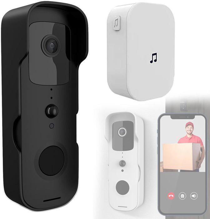Smart Home Sans Fil Sonnette Wifi Caméra Extérieure Anti-Vol Vision