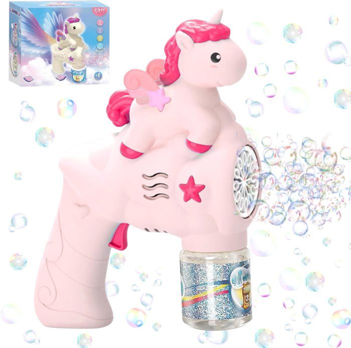 2 En 1 Pistolet à Bulles Enfant, Machine à Bulle Savon Automatique, Bubble Ventilateur, Jeu D'été De Plage Jardin Pour Enfant - - Jeux - Jouets