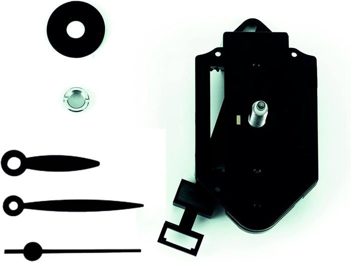 ZwaitL Mécanisme d'horloge silencieux - Pièces de réparation classiques - Accessoires pour la maison - Moteur à quartz - Batterie de rechange - Mouvement à quartz - Trotteuse - Avec pendule