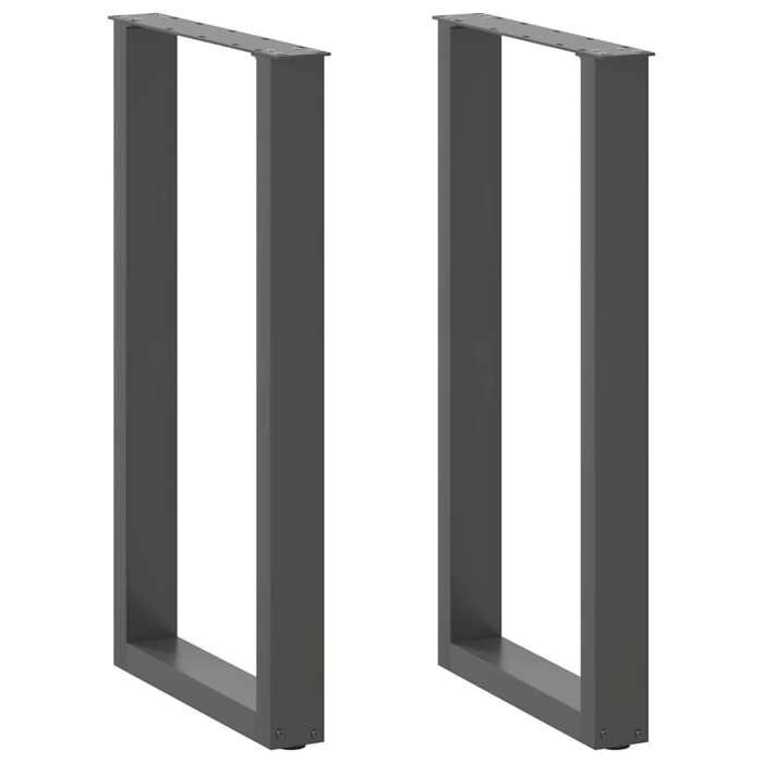 vidaXL Pieds de table de bar en U 2 pièces Anthracite 50 x (90-91) cm Acier 4013222