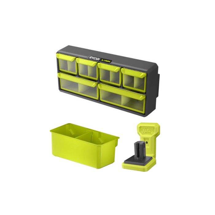 Support Mural Pour Outils Ryobi 18V - Lot De 5, En ABS Vert, Pour Rangement Batteries Et Outils - Garage, Atelier