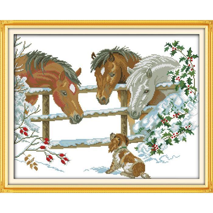 Kit Peinture Diamant 5D - Cheval Blanc, 30 X 40 Cm - Avec Strass, Toile Adhésive Et Outils